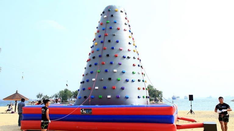Rock climbing wall