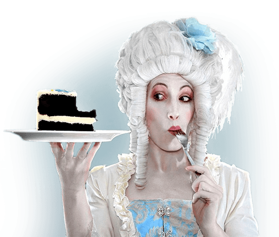 Clown eating cake